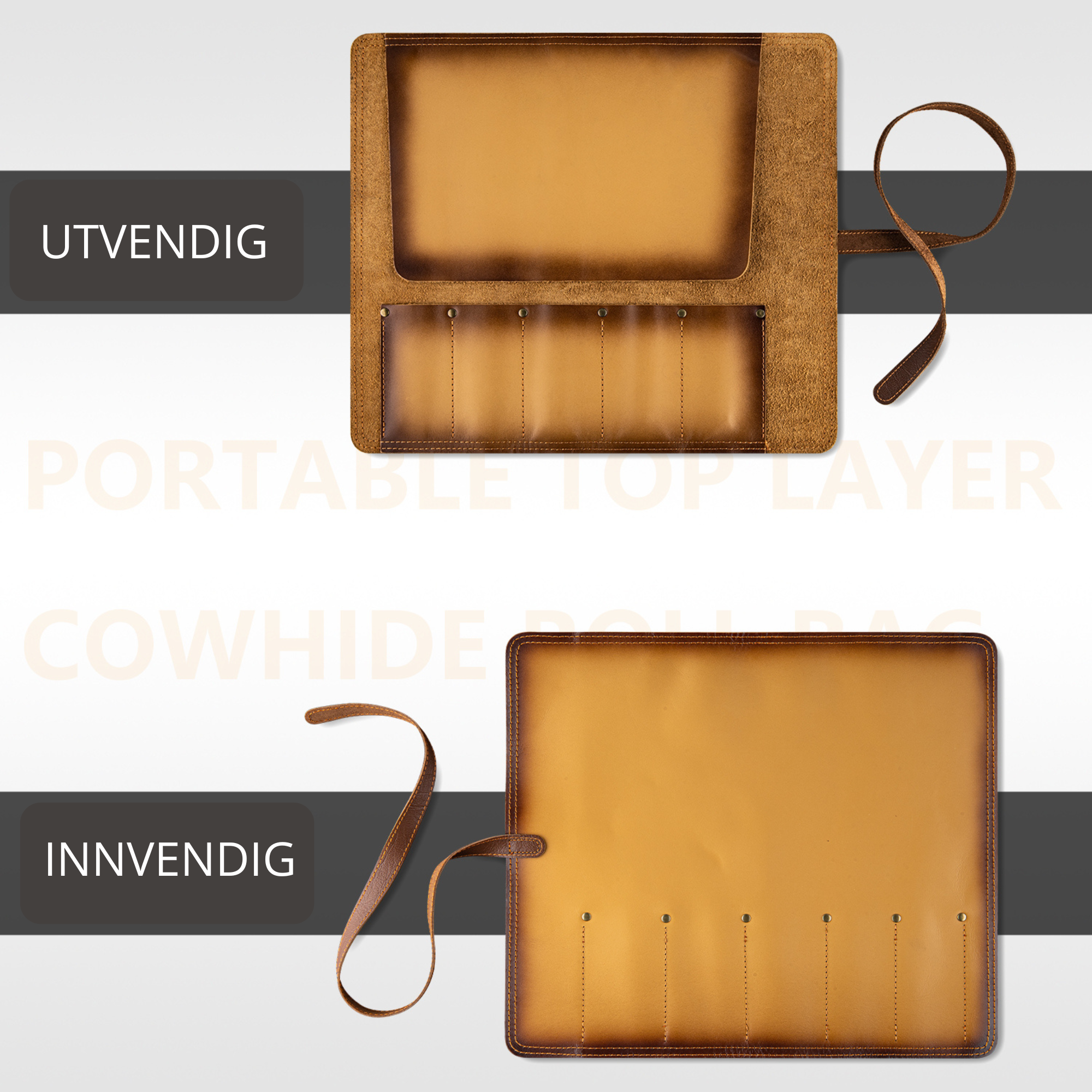 Knivmappe i skinn